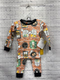 Size 12 Months Unisex Orange Print Burt's Bees PJ Set