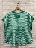 Size Large Ladies Green Checked New In Top