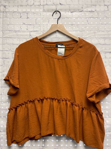 Size XL Ladies Orange Blouse