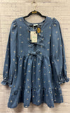 Size Medium Ladies Denim Print New In Dress