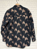Size Large Men's Navy Print Shirt