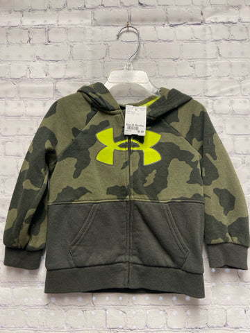 Size 24 Months Boy's Green Print Under Armour Jacket