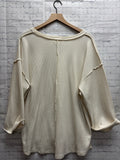 Size 1X Ladies Cream Oddi Top
