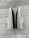 Size 6.5 Ladies White Leather Converse Tennis Shoe