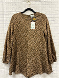 Size Ladies Brown Leopard New In Romper