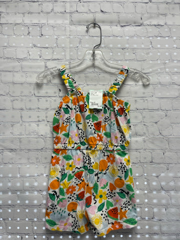 Size 4T Girl's White Floral Old Navy Romper