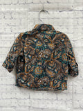 Size 3-6 months Boy's Gray Print Cinch Shirt