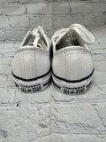 Size 6.5 Ladies White Leather Converse Tennis Shoe