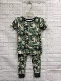 Size 2T Boy's Green Print Little Ones Shop PJ Set
