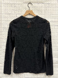 Size Medium Ladies Black Lace Aerie Blouse