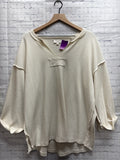 Size 1X Ladies Cream Oddi Top