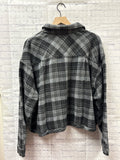 Size Large Ladies Gray Plaid talulah Blouse