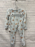 Size 2T Boy's Blue Print Little Ones Shop PJ Set