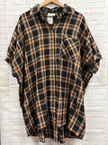 Size Small Ladies Black Plaid Entro Tunic