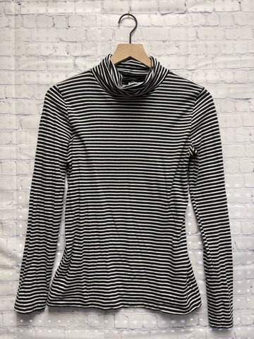 Size Small Ladies Black Stripe J Crew Top