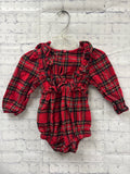 Size 12-18 Months Girl's Red Plaid Old Navy Onesie