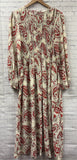 Size Medium Ladies Cream Print H & M Dress