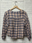 Size Small Ladies Pink Plaid free people Blouse