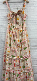 Size Medium Ladies White Print Tank Dress