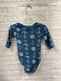 Size 18-24 Months Boy's Blue Print Kic Kee Pants Onesie