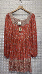 Size Large Ladies Pink Floral EASEL Dress