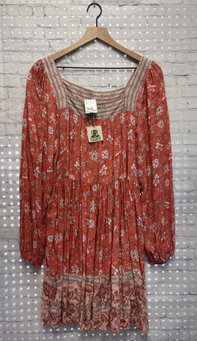 Size Large Ladies Pink Floral EASEL Dress