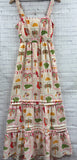 Size Medium Ladies White Print Tank Dress