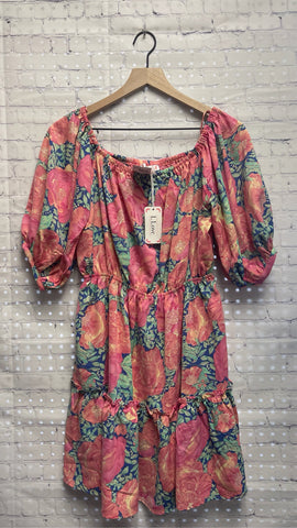 Size Small Ladies Pink Floral Dress