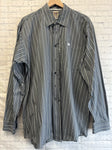 Size Large Men's Gray Stripe Cinch Shirt