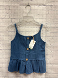 Size 12 Girl's Denim Tank Blouse