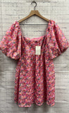 Size Large Ladies Pink Floral Dress