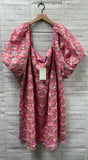 Size 3x Ladies Pink Floral Dress