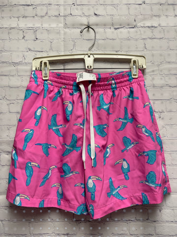 Size Medium Men's Pink Print chubbies Swim Shorts