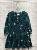 Size 4T Girl's Green Print Dress