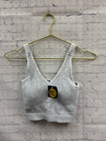 Size L/XL Ladies Light Grey Ribbed Zenana Tank Top