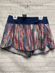 Size Medium Ladies Navy Print Zelos Workout Shorts