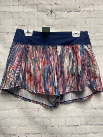 Size Medium Ladies Navy Print Zelos Workout Shorts