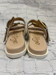 Size 6 Ladies White Cow Sandal