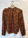 Size X-Small Ladies Black Floral Gap Blouse