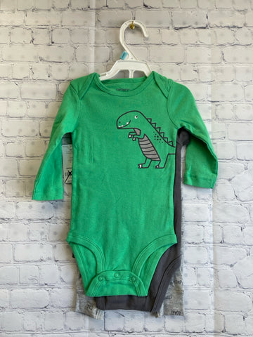 Size 6 months Boy's Green Print Carters Pantset