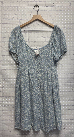 Size Large Ladies Blue Floral American Eagle Dress