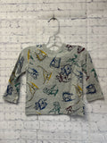 Size 12-18 Months Boy's Gray Print Baby Gap Top