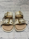Size 6 Ladies White Cow Sandal