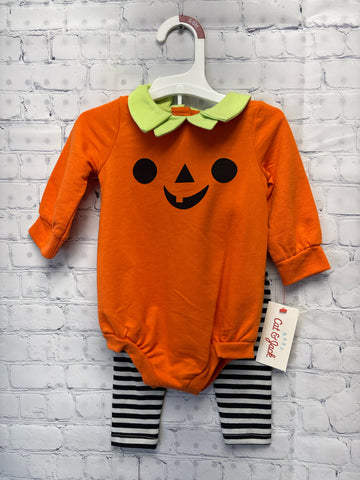 Size 3-6 months Unisex Orange Cat & Jack Pantset