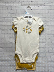 Size 6 months Girl's Gold Floral Carters Onsie