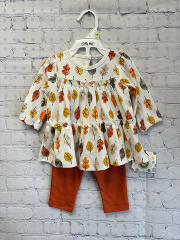 Size 3 Months Girl's White Print Pantset