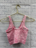 Size S/M Ladies Ash Pink Ribbed Zenana Tank Top