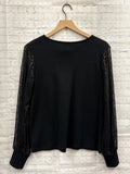 Size Small Ladies Black Sequin She + Sky Blouse