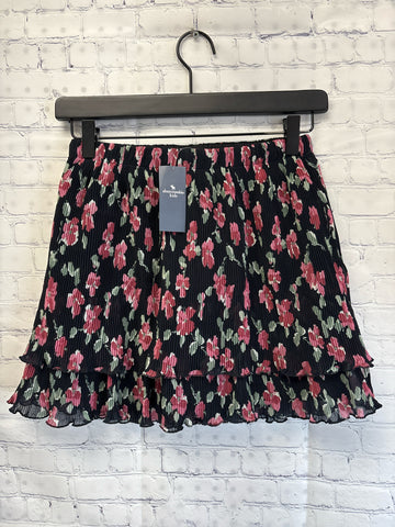 Size 9-10 Girl's Black Floral Abercrombie Skirt