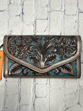 Ladies Gray Floral Wallet